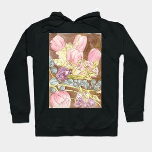 Tulips Eucalyptus Roses Hoodie